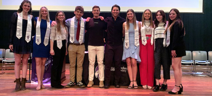 2023 National Technical Honor Society officers at the formal induction ceremony