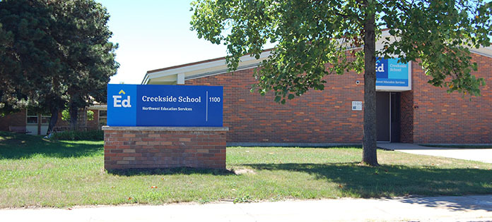Picture of New Campus School sign