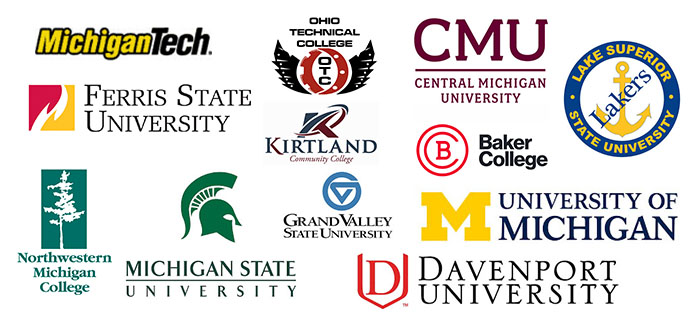 College logos with images